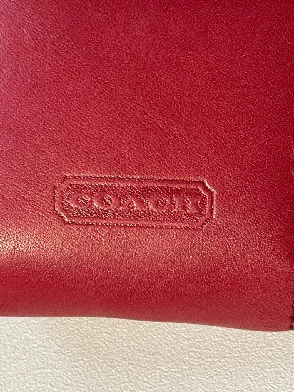 Coach Vintage 90s Burgundy Leather Cell Phone Belt Case | Wristlet Pouch